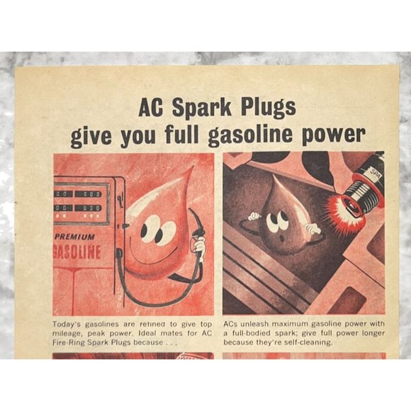 AC Spark Plugs Print Ad Vintage 1963 General Motors GM Gasoline Power - Picture 5 of 6